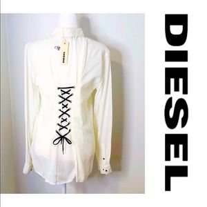 NWT Diesel Loli Ivory shirt